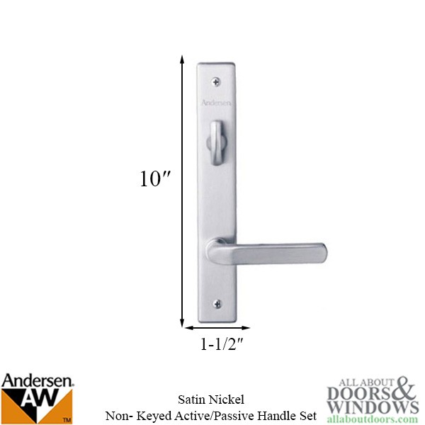 Hardware Kit, Double Door, Anvers, Active / Passive - Satin Nickel