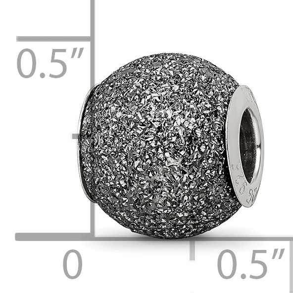 Silver Reflections Grey Laser Cut Bead QRS2294