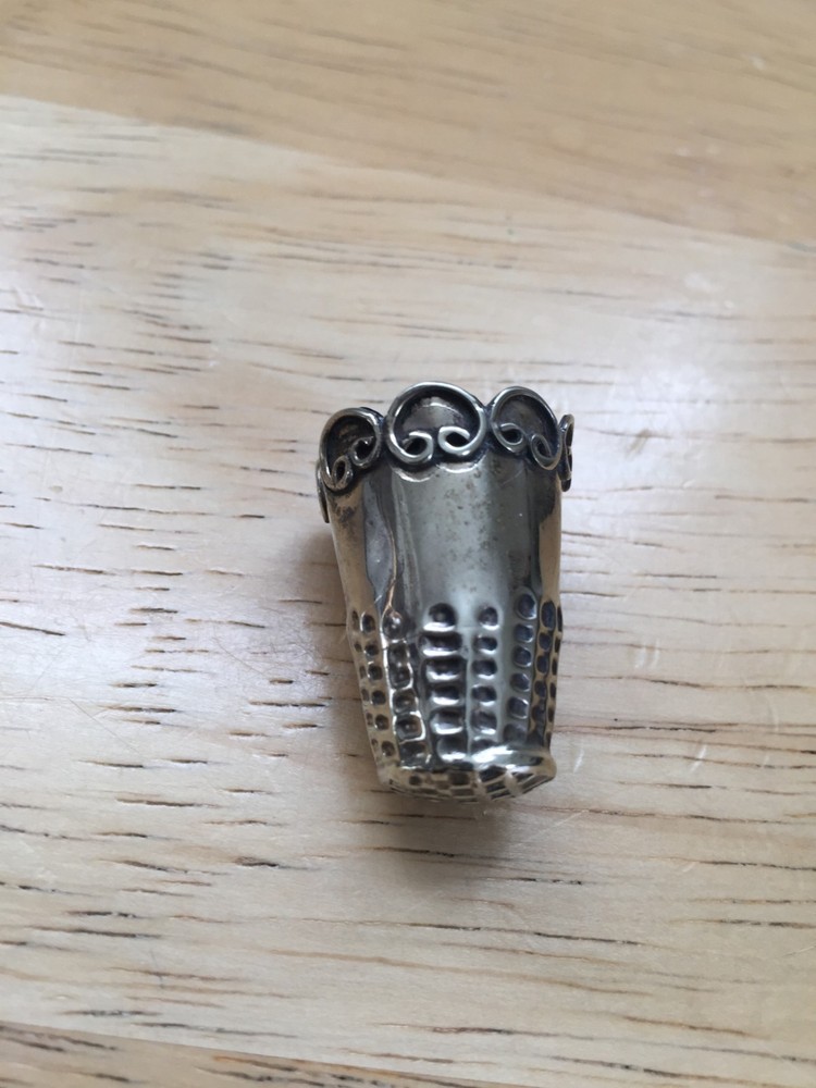 Vintage Sterling Silver Thimble Mexico