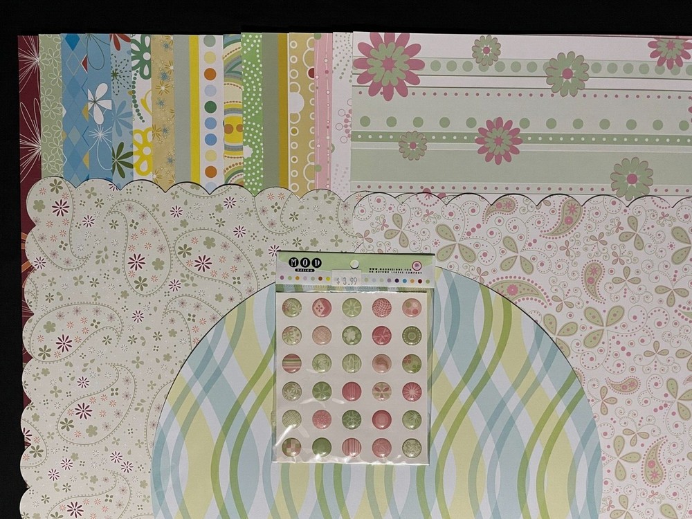 MOD ASSORTED SS PAPERS, DIE CUTS AND EPOXY DOTS