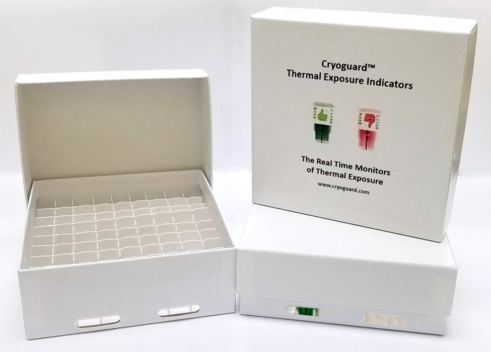 Cryoguard™ Freezer Box with Dividers, 5"x5"x2", 81 Cells
