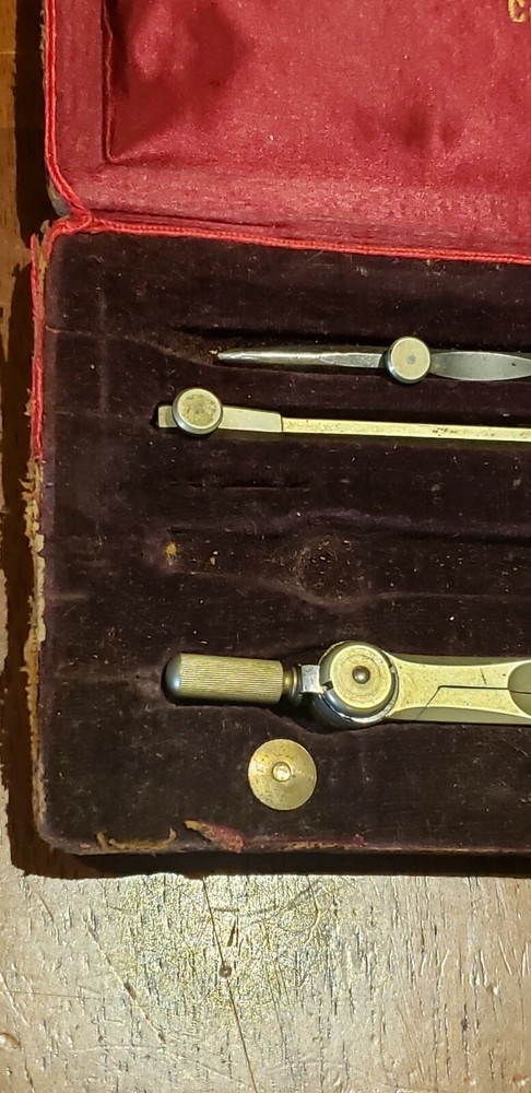 VINTAGE H COLE CO. DRAFTING TOOLS KIT COLUMBUS OHIO