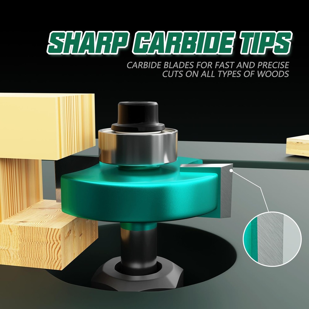 CSOOM 30PCS Router Bits Set - 1/4" Shank Woodworking Tools