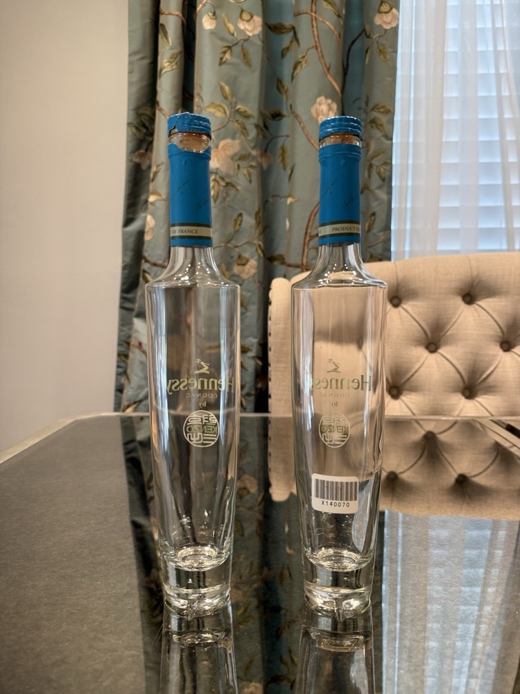 2x Hennessy Kenzo Blue 1990s Empty Bottles