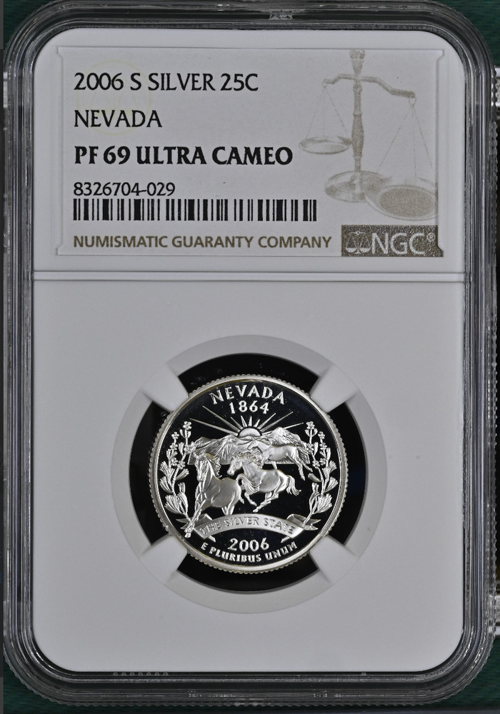 2006 S NEVADA Silver State Quarter Proof  NGC PF69 freshly graded