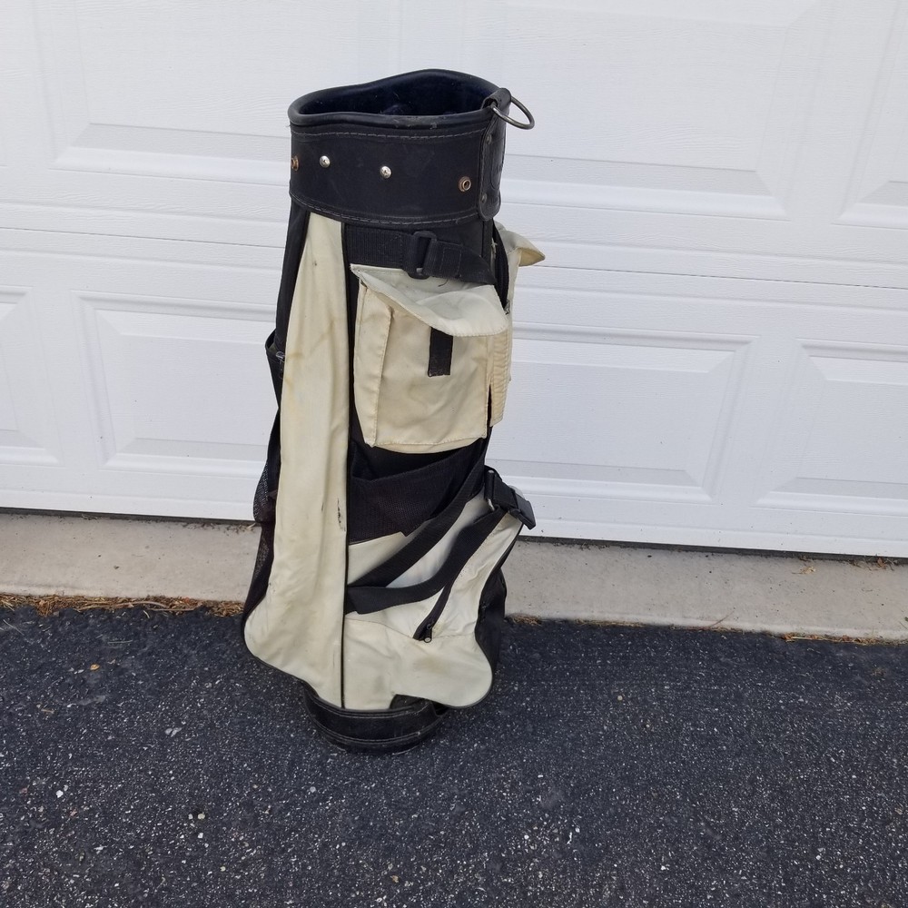 Vintage Golf Bag "Amtech" Tan 3-Way Divider