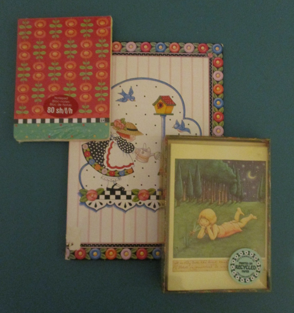 Mary Engelbreit Note Cards Stationary Envelopes Notepad 2014 1994 1996