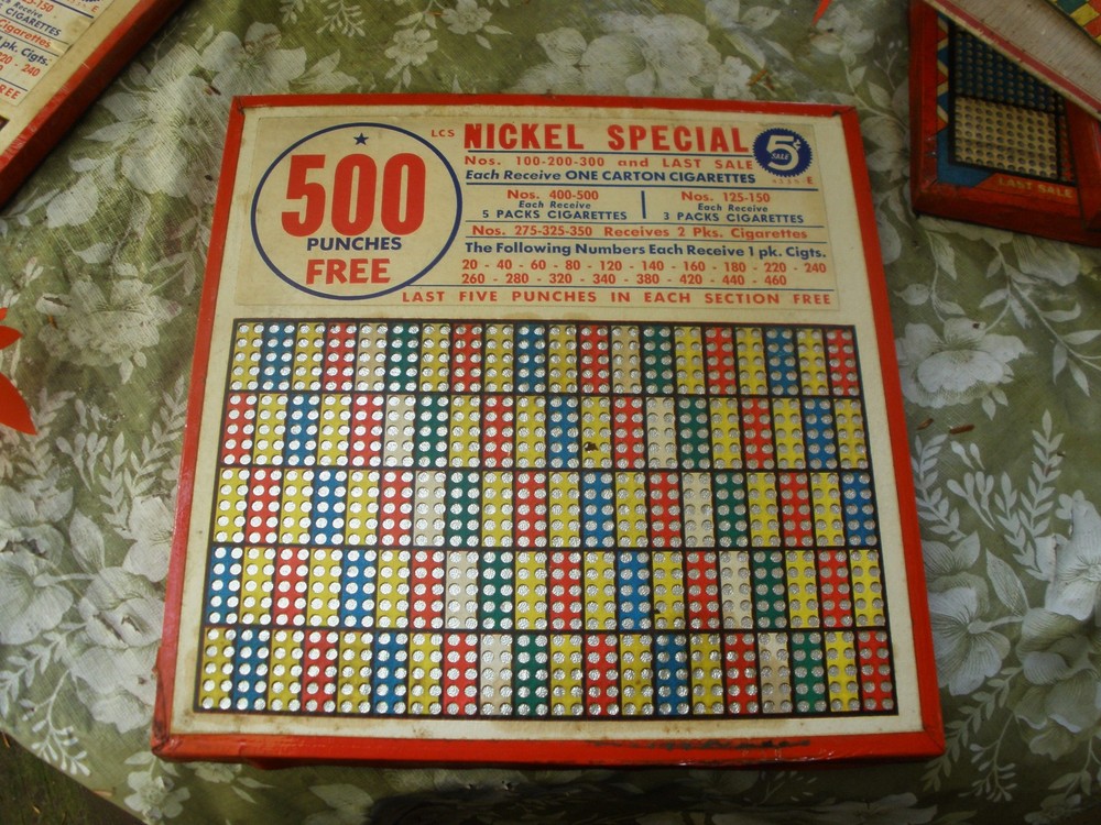 5 Assorted Punch Outs Odd Pennies Nickle Special Double Pot