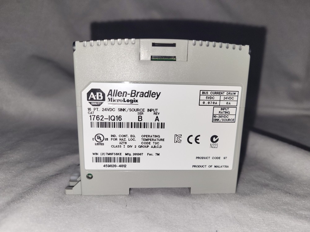 Allen-Bradley Micro Logix 1762-IQ16 Input Module Ser: B