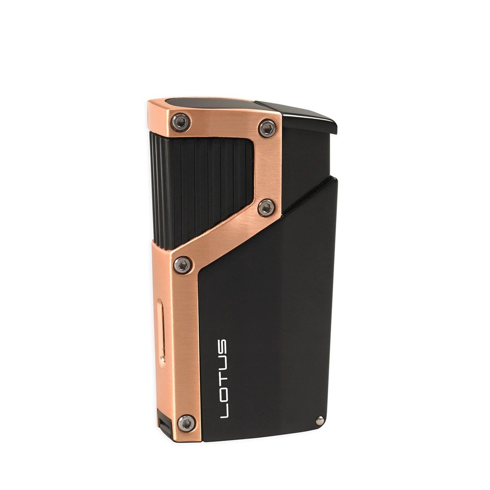 LOTUS Czar 4-Flame Torch Lighter with Punch - Black & Copper