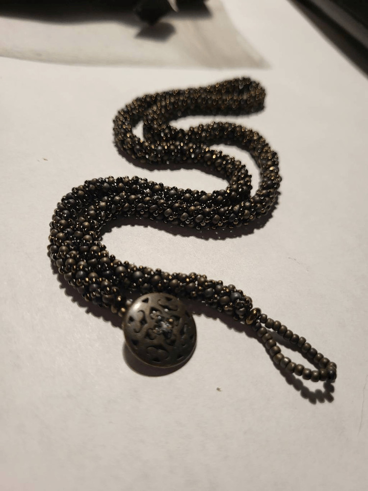Vintage Seed Bead Rope Necklace
