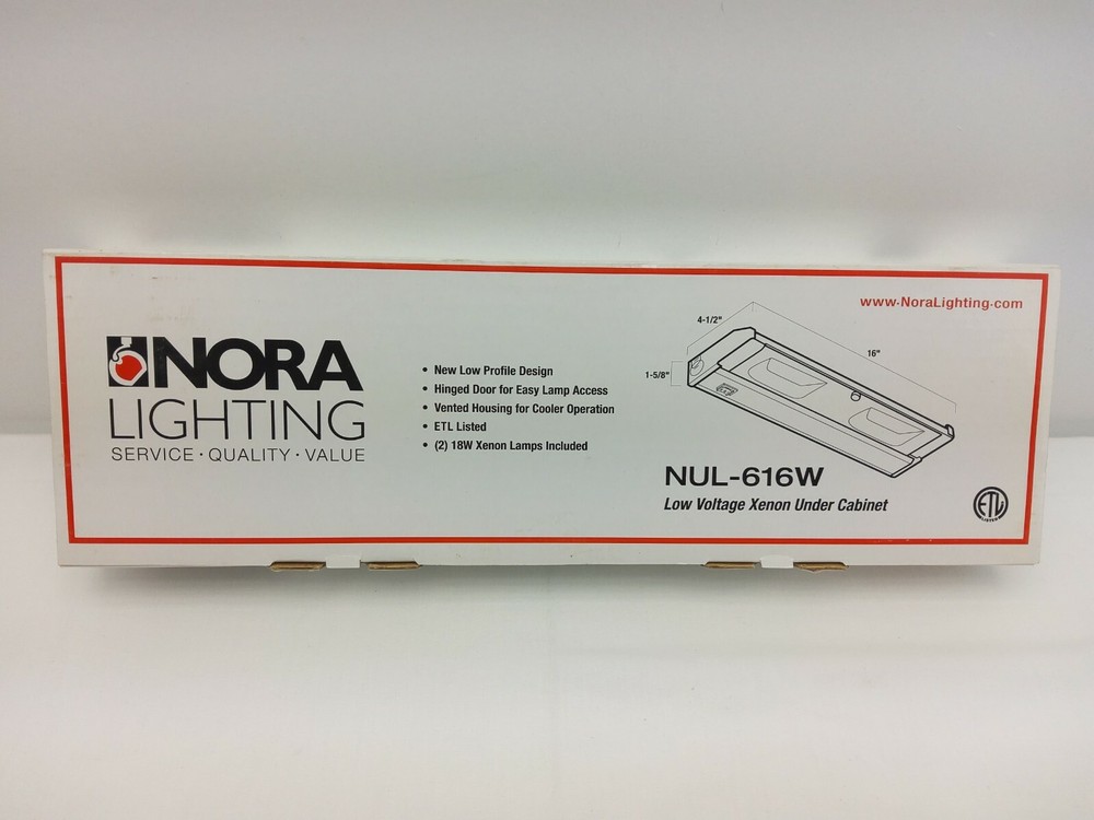 Nora Lighting NUL-616 Low Voltage Xenon Under-Cabinet Lighting