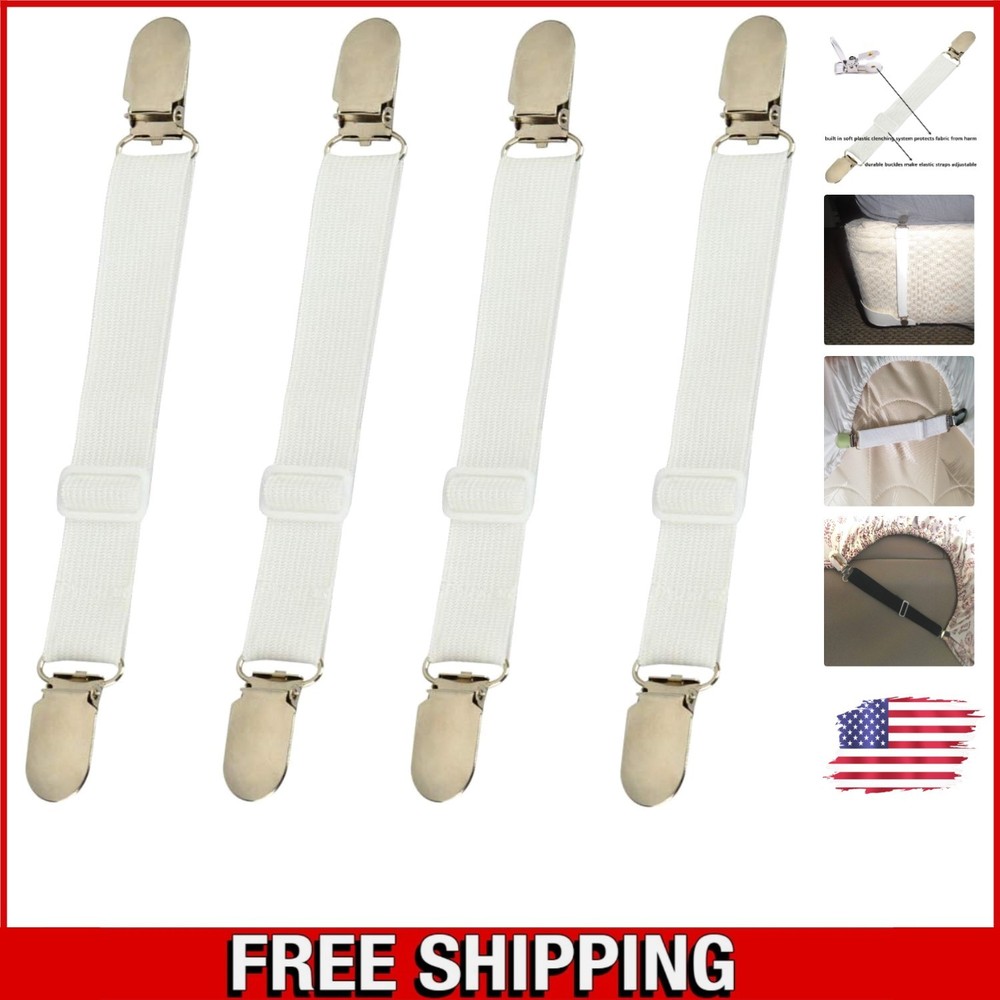 4 Pcs Firm Bed Sheet Suspender Fasteners: Secure & Maintain Smooth Comfort