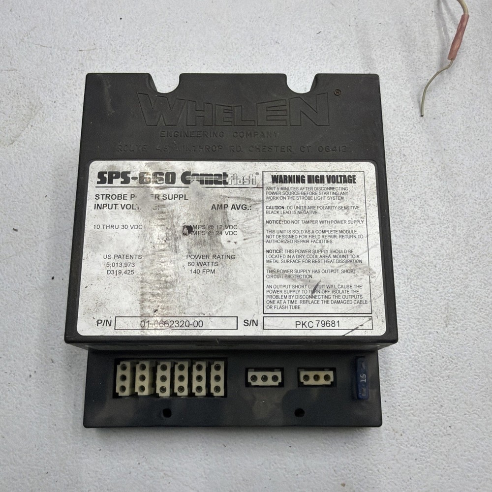 Whelen SPS660A Strobe Pack CometFlash Module High Voltage