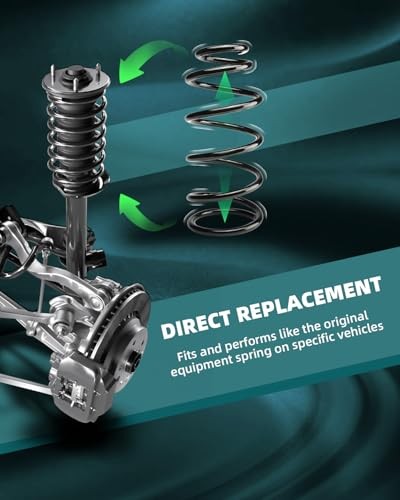 2PCS Rear Suspension Coil Spring Set Compatible with 2006-2010 for Dodge