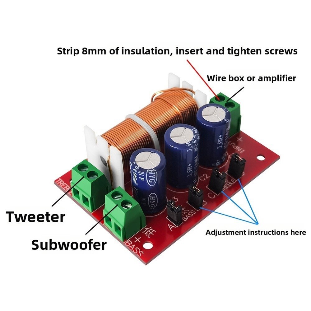 YLY2088 400W Adjustable Two Way Frequency Divider Audio Crossover Filter