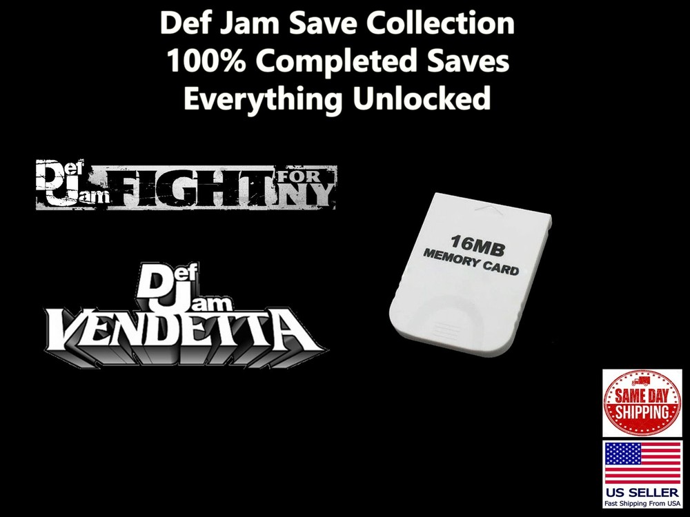 Unlocked Def Jam Vendetta Def Jam Fight For NY GameCube Memory Card Everything