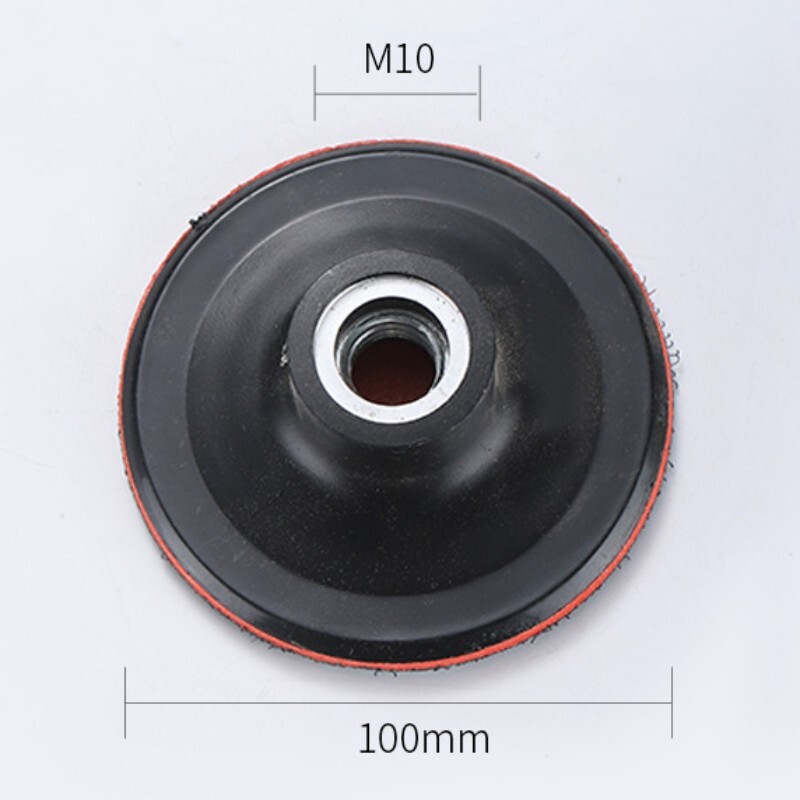 4" M10 Hook and Loop Backing Pad Orbital Sander Polishing Pad, Red