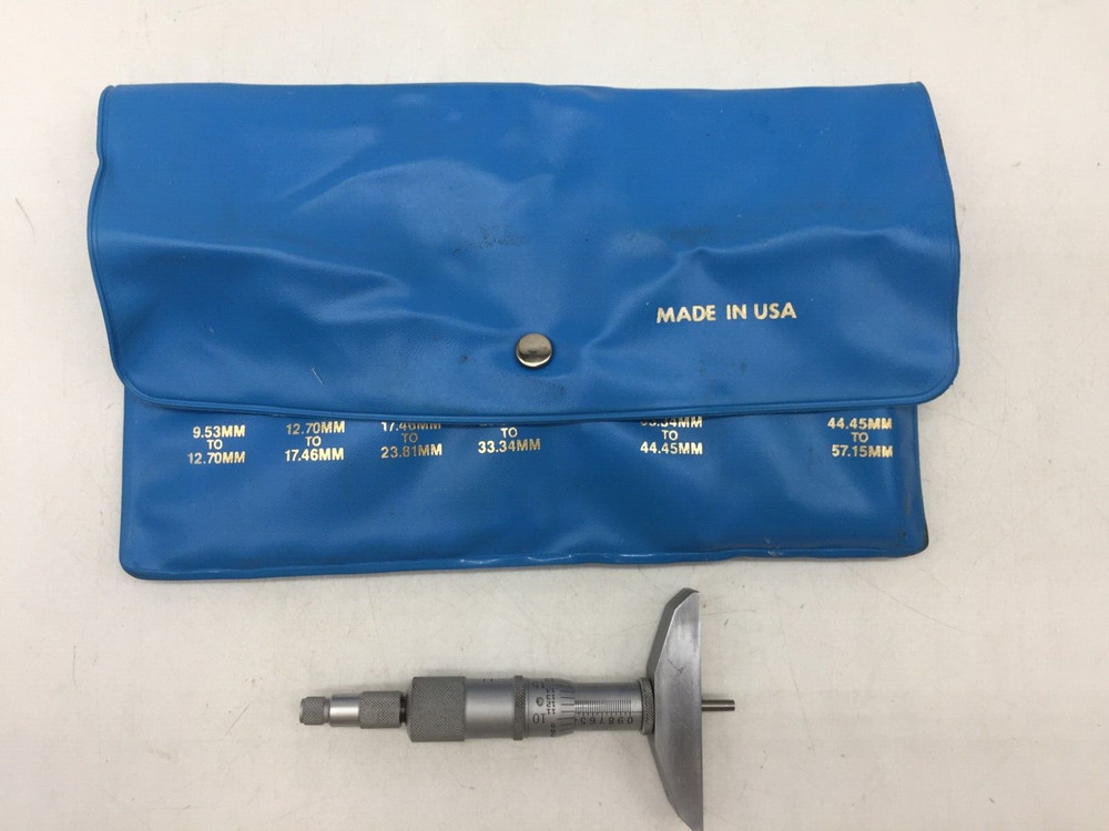 Scherr Tumico Depth Micrometer Machinist Tool with Assorted Range