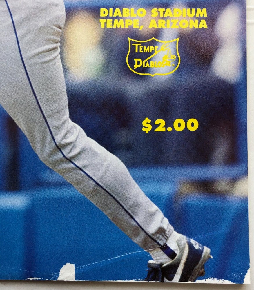1991 Seattle Mariners Vs California Angels Spring Training Program Griffey Cover