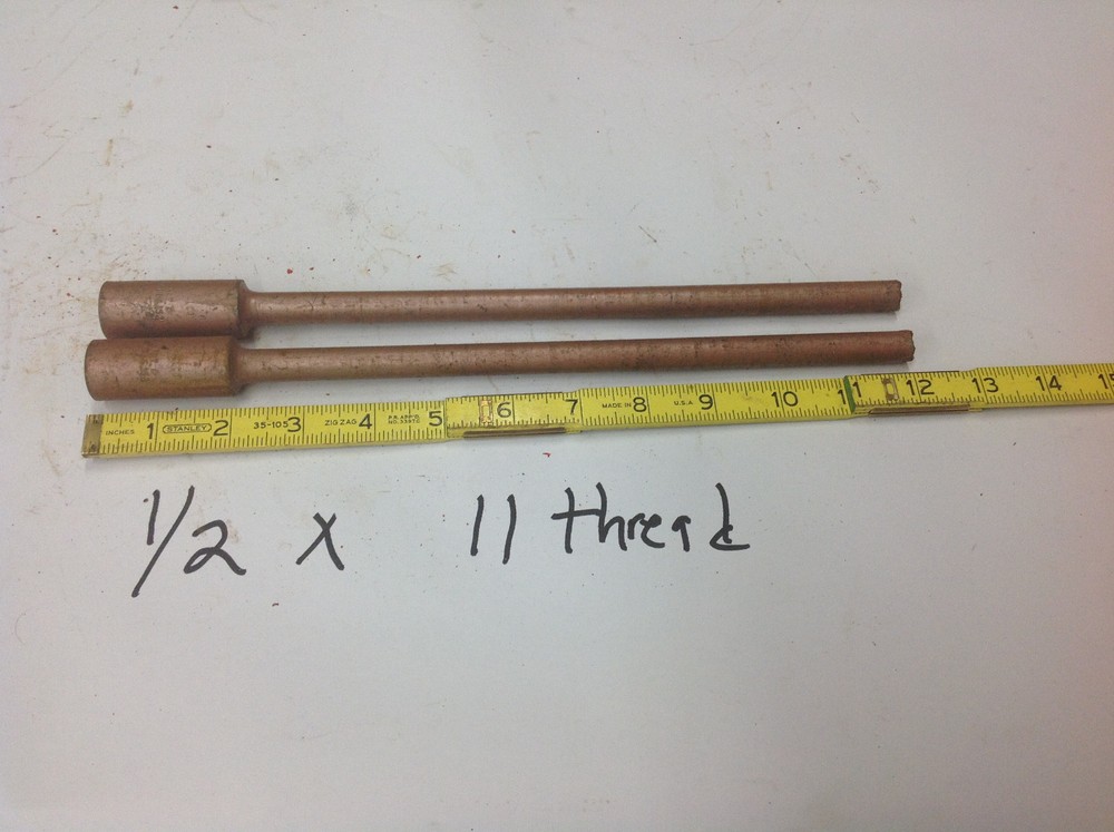 (2) Drillco 1/2" x 11 Thread Concrete Masonry Diamond Core Drill Bit. NOS