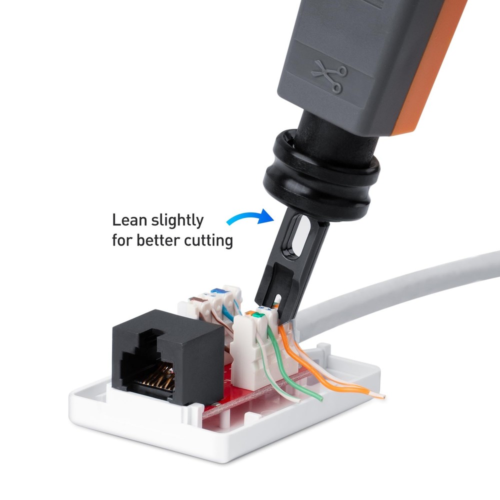 Cat6 Punch Down Tool, 110 Blade, Network Cable Installer Kit, Orange