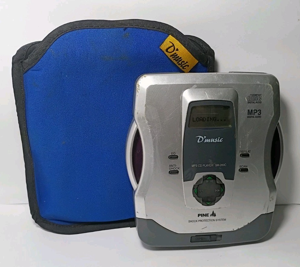 Pine CD Player Personal Portable SM-200C with Case Sleeve | TESTED