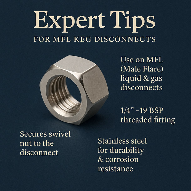 LD Carlson Hex Nut for MFL Keg Disconnects