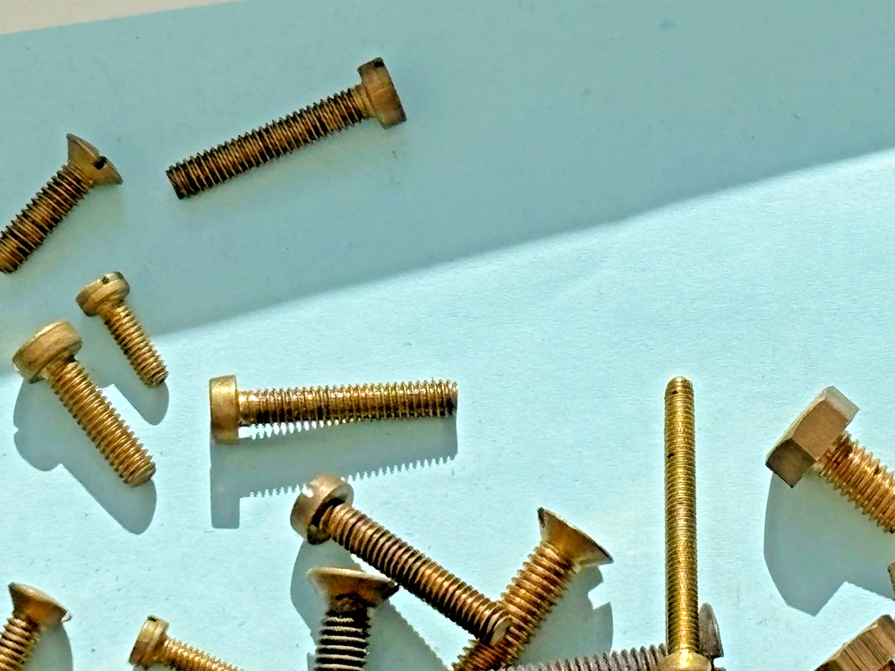 Clock brass Screws Bolts BA mix size model engineer steam engine Clock Maker