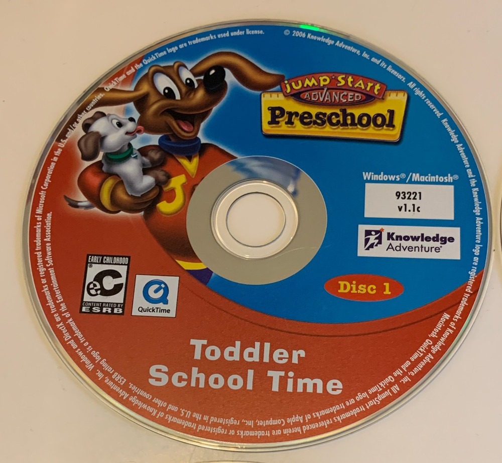 Jump Start Advanced Preschool 4 CD-ROM Software Set Incl. User Guide Windows/Mac