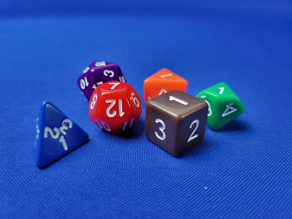 6 Piece Polyhedral Dice Set - Dungeons and Dragons AD&D Pathfinder