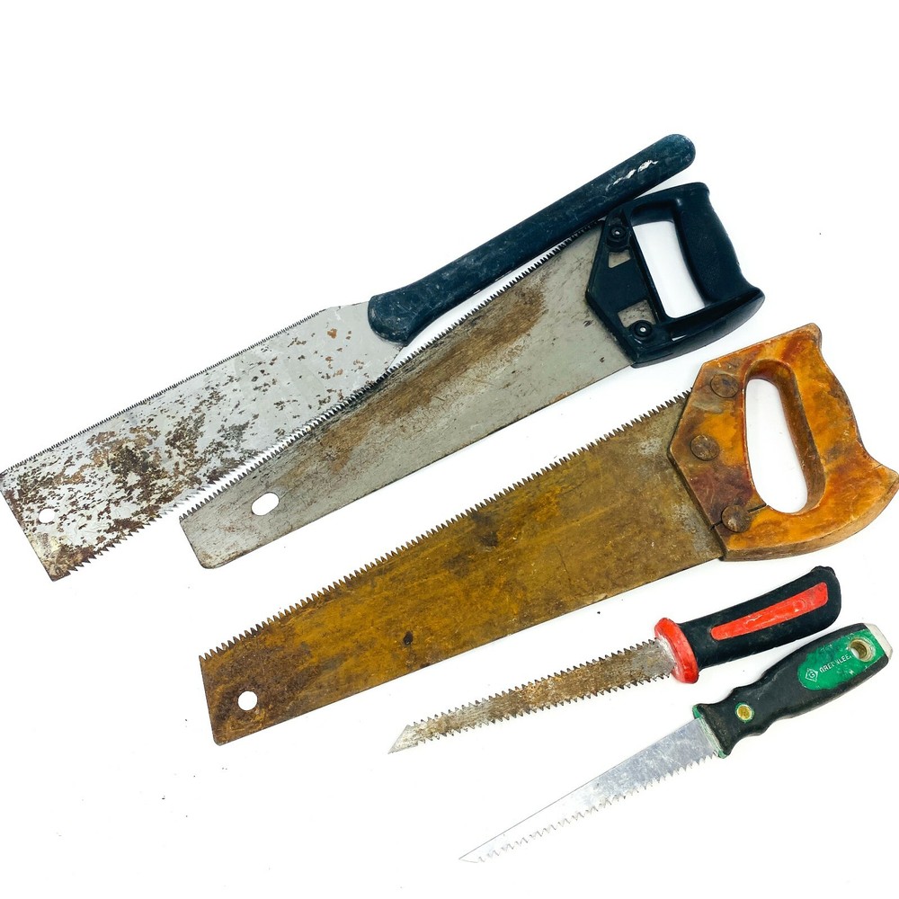 5 Pcs Irwin, Stanley, Greenlee 213103 Hand Saws, Different Sized Hand Tools