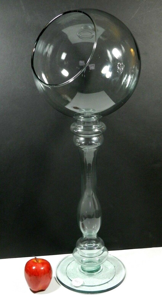 Slant Glass Bowl Pedestal Stand