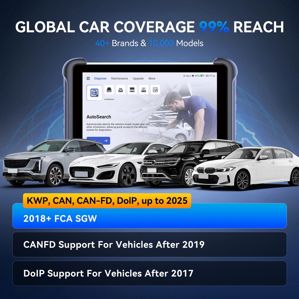 MUCAR 892 BT Car OBD2 Scanner Diagnostic Bidirectional 35 Reset TPMS+Key program