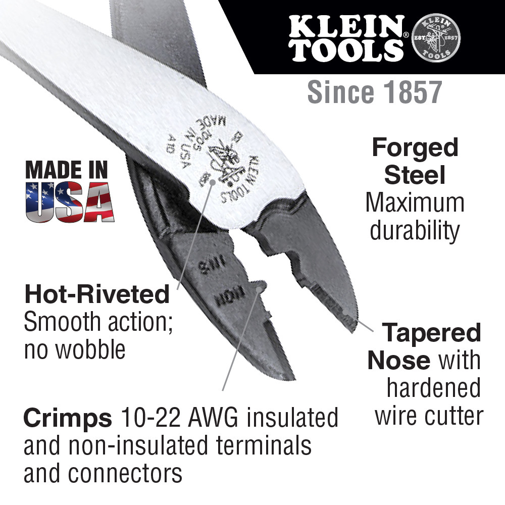 Klein Tools J1005 Journeyman™ Crimping and Cutting Tool