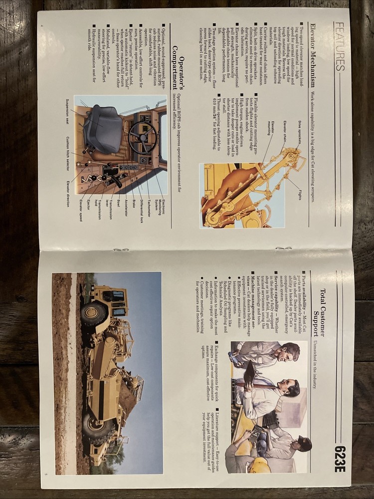 Caterpillar 623E Elevating Scraper Brochure ‘89