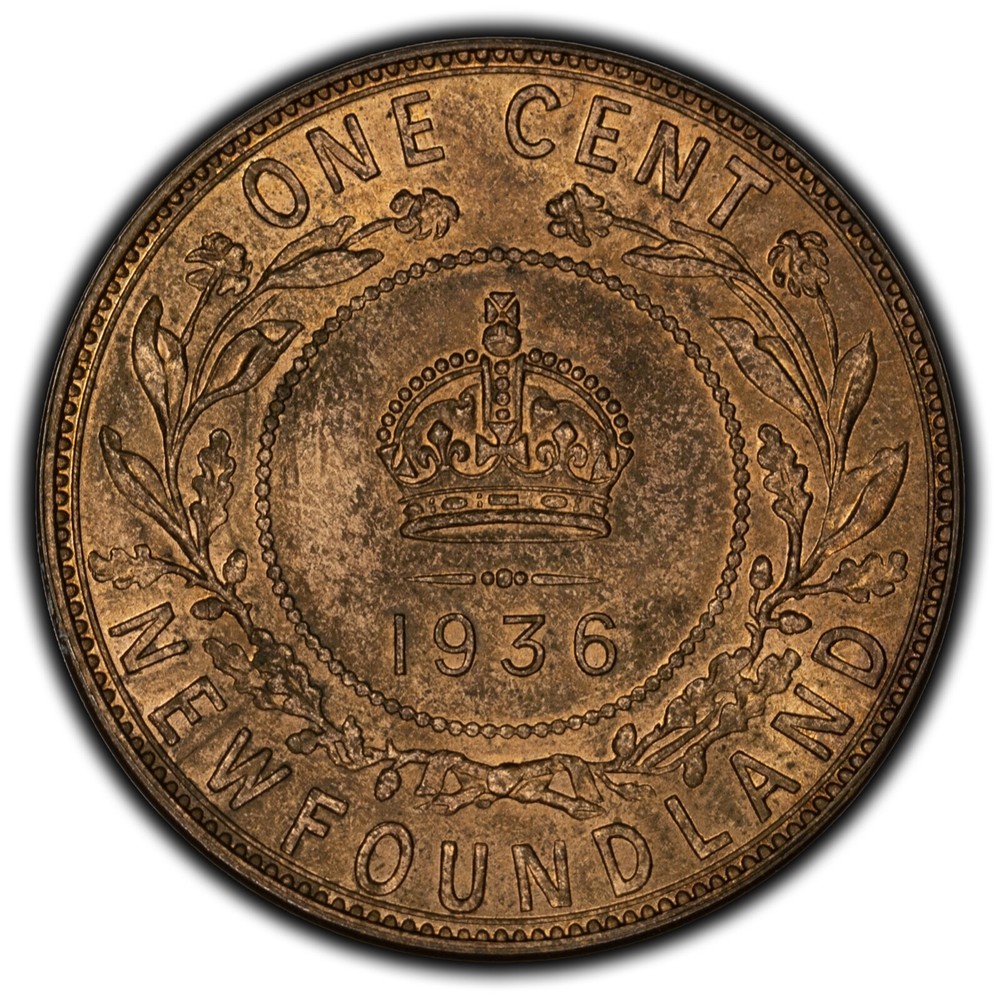 Newfoundland 1936 1 Large Cent Coin - Choice Uncirculated+