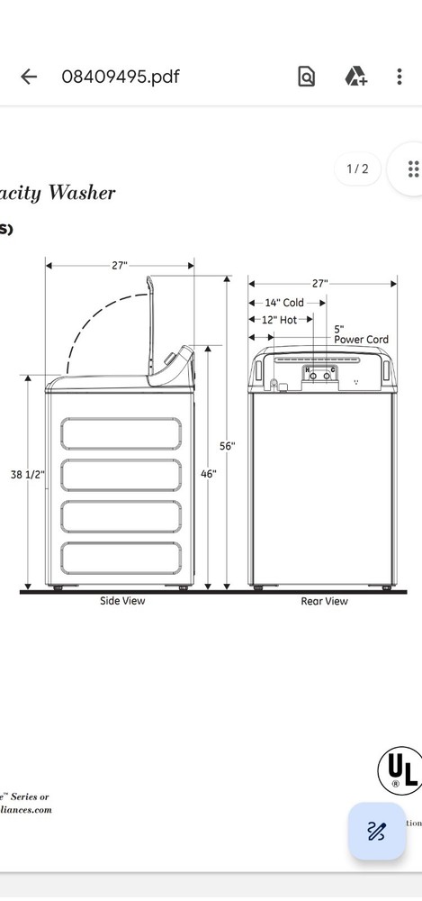 GE washer and dryer set