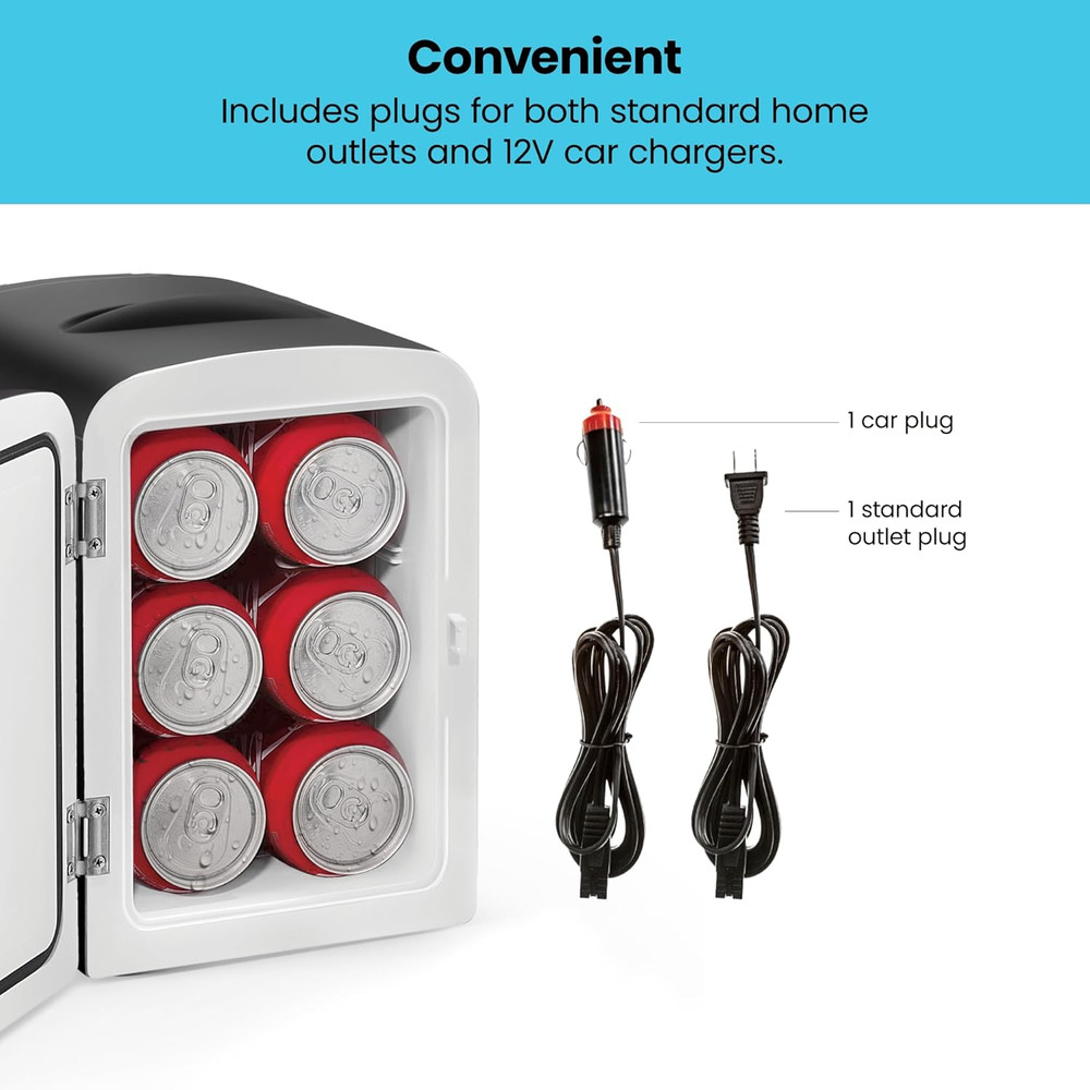 - Iceman Mini Portable Black Personal Fridge Cools or Heats and Provides Compact