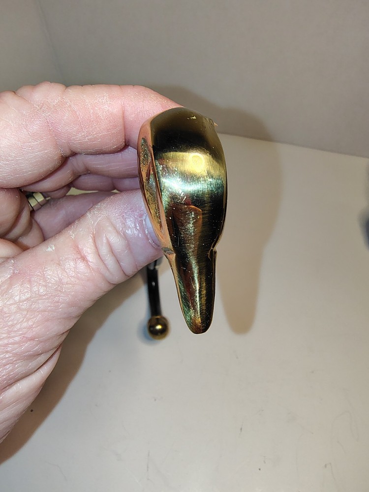 Brass Goose/Mallard Duck Fireplace Damper Pull Hook Hanger