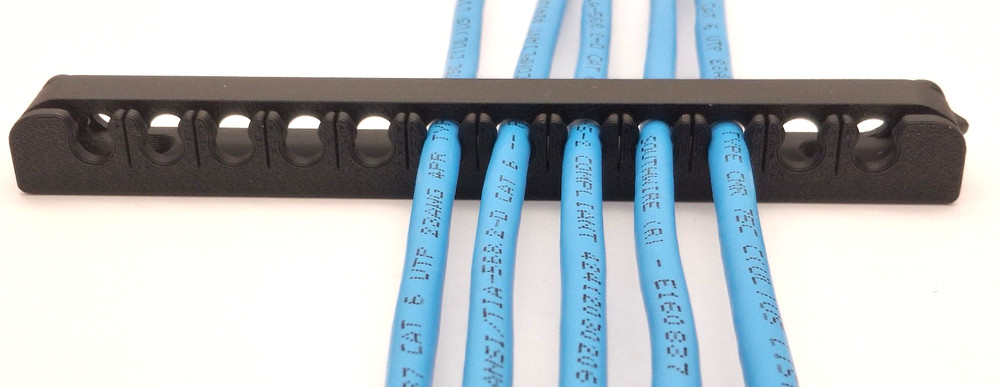12-Wire Ethernet Cable Comb – Cable Organizer - 5 pk