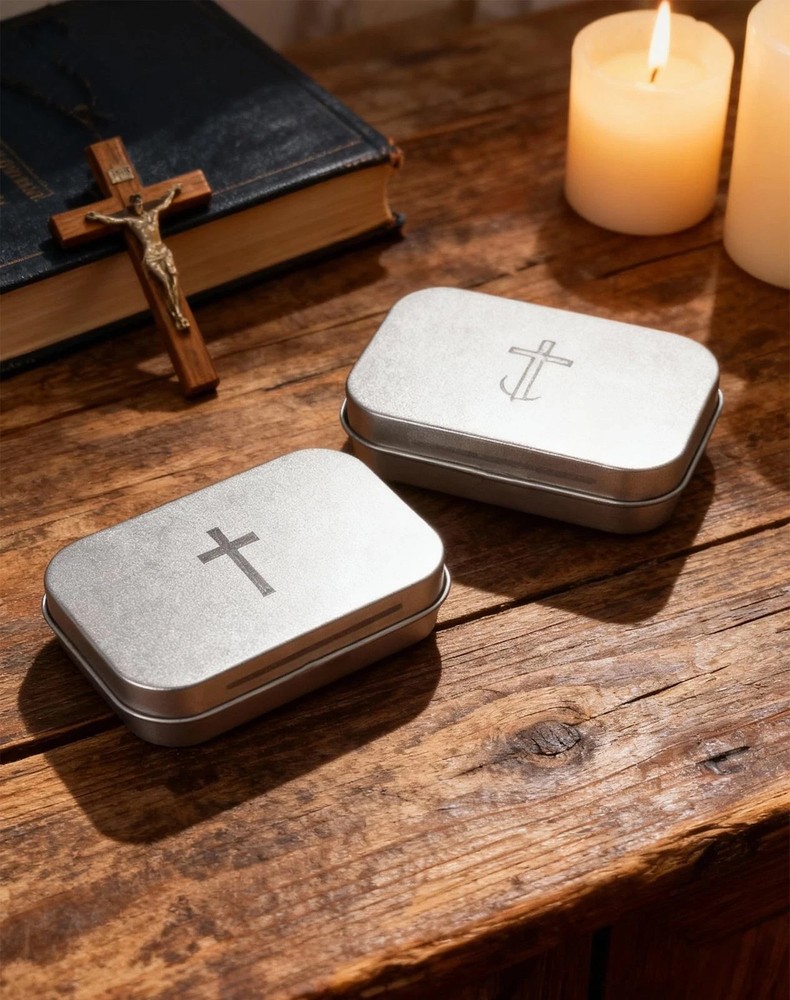 Rectangular Metal Tin Box Set, 22 Pack Silver Small Hinged Lid Tins for DIY C...