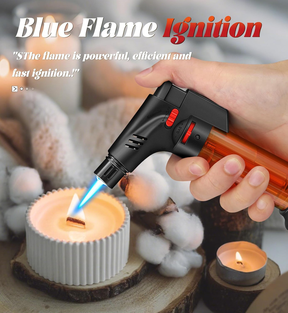 4 Pack Jet Flame Butane Torch Lighters Refillable Windproof Candle Grill