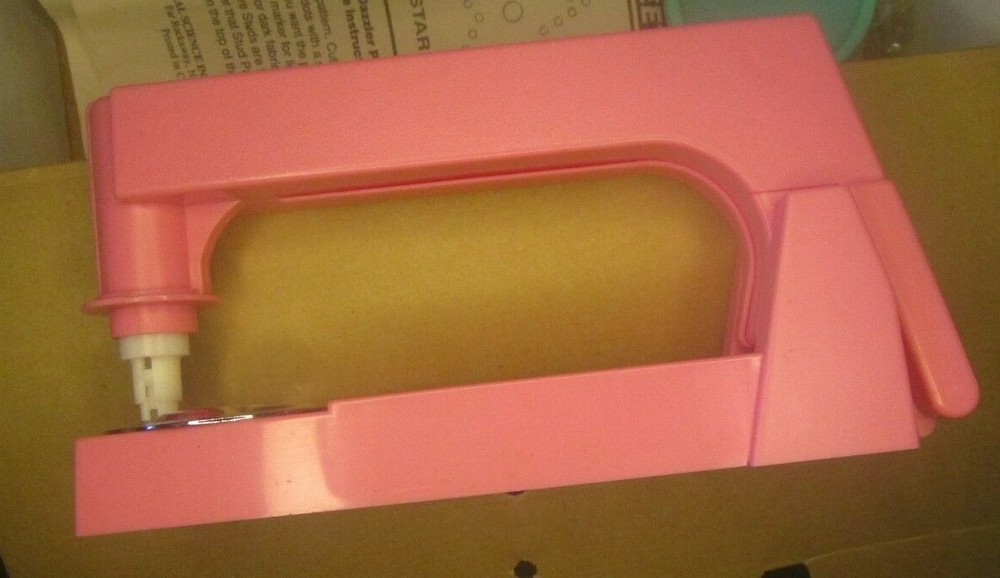 Pink Bedazzler Stud Setting Machine NSI Black box with studs