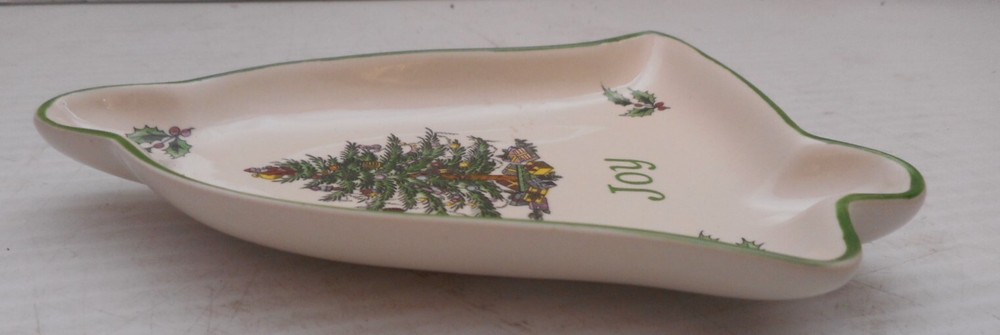SPODE CHRISTMAS TREE JOY SMALL BELL SHAPED CANDY DISH S3324-A7 c. 1938