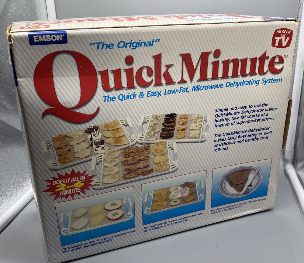 Emson The Original Quick Minute Microwave Dehydrator 8 pieces + Multi Grater NIB