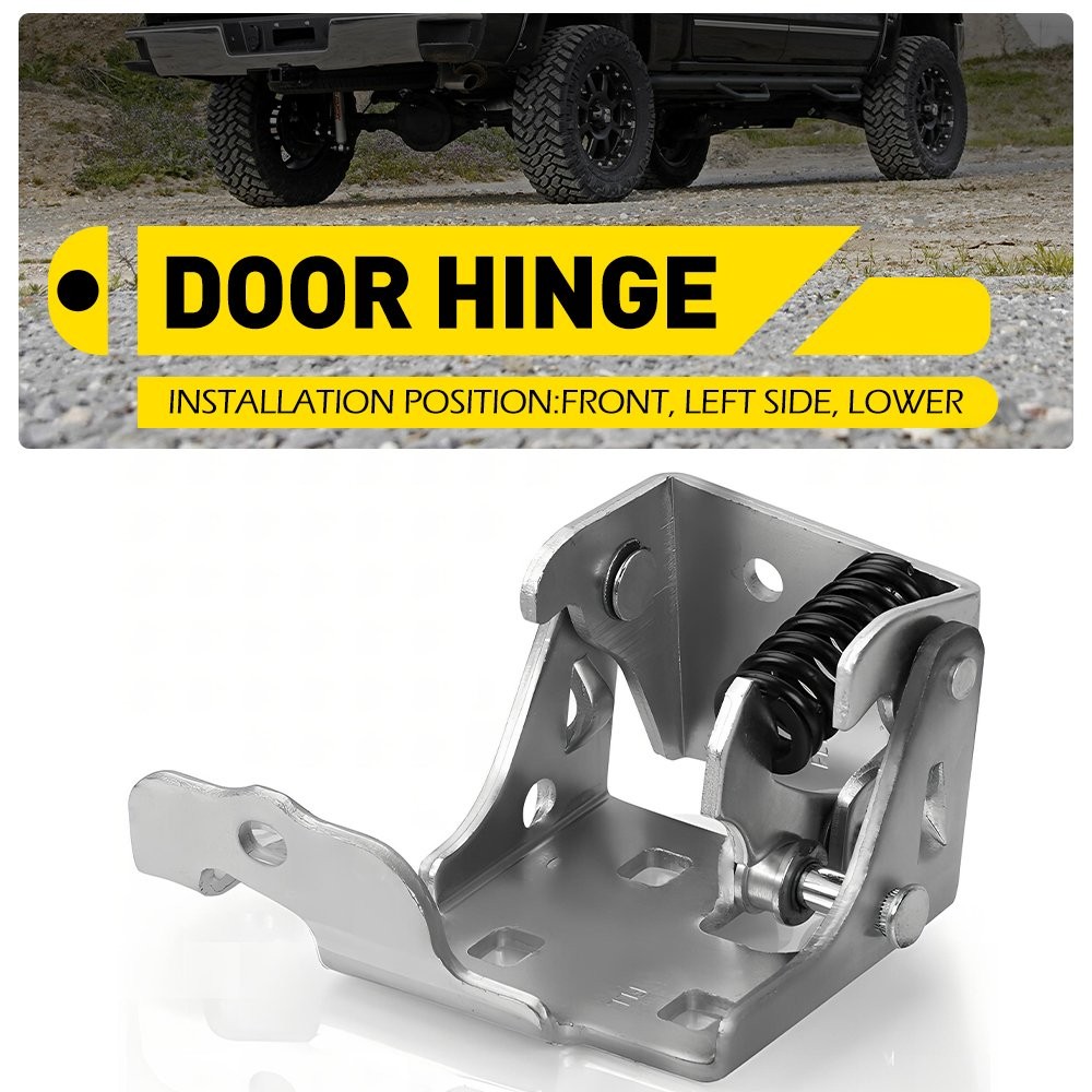 For Chevy Silverado 1500 Door Hinge 2007-2013 Driver Side Front Lower Chrome