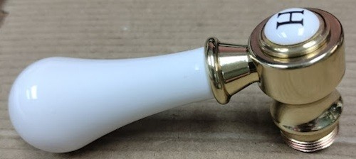 DELTA SELECT BRASS PORCELAIN LEVER HANDLE HOT HK34HPBB