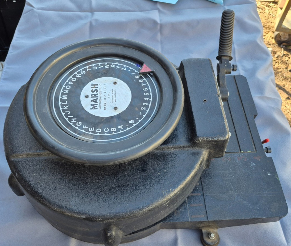 Marsh Model R 1" 25mm Stencil Maker Machine - Tested!