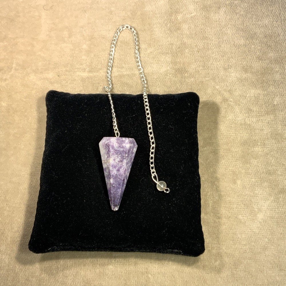 Lepidolite Gemstone Pendulum / Pendant #3